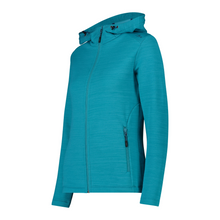 Load image into Gallery viewer, CMP Women&#39;s Stretch Performance Hooded Full Zip Fleece (Tiffany Mel)
