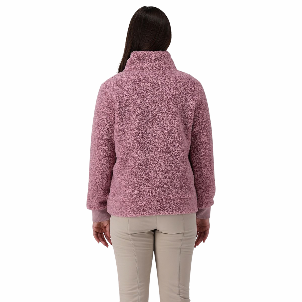 CMP Women's Teddy Half Zip Fleece Top Blush B648 32P3806