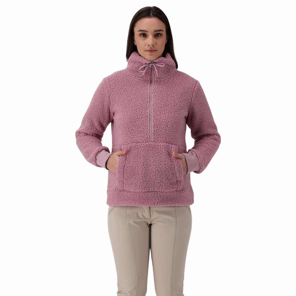 CMP Women's Teddy Half Zip Fleece Top Blush B648 32P3806