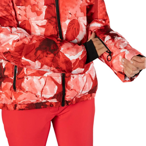 CMP Women's Twill Hooded Waterproof Insulated Ski Jacket (Corallo/Bianco)