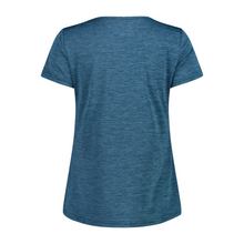 Load image into Gallery viewer, CMP Women&#39;s V Neck Printed Short Sleeve Technical Tee (Night Melange)
