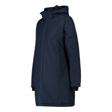 Load image into Gallery viewer, CMP Women&#39;s Waterproof Insulated Hooded Parka (Black/Blue)
