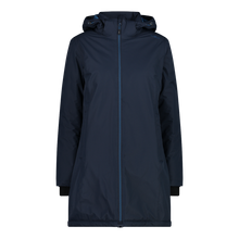 Load image into Gallery viewer, CMP Women&#39;s Waterproof Insulated Hooded Parka (Black/Blue)
