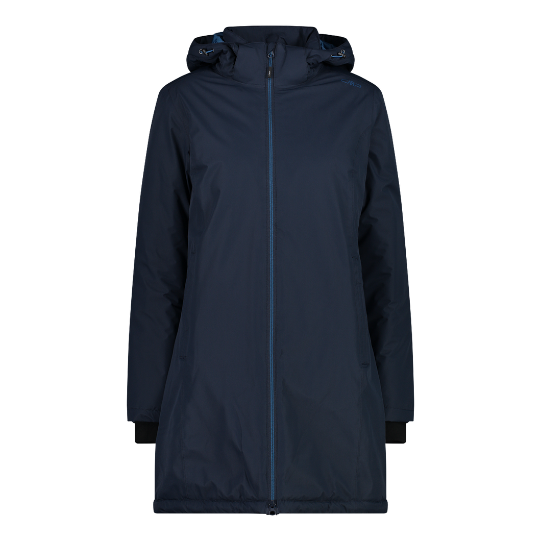 CMP Women's Waterproof Insulated Hooded Parka (Black/Blue)