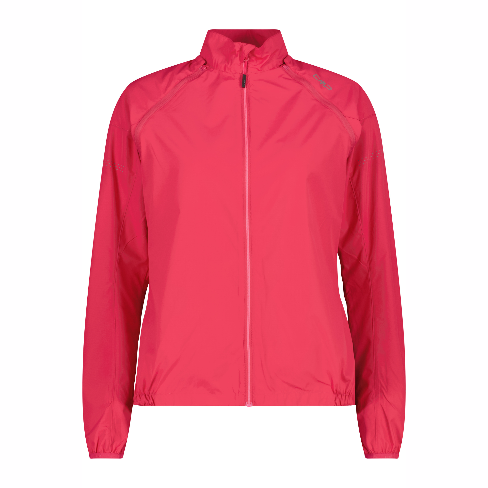 CMP Women's Windproof Cycling Jacket with Detachable Sleeves Magenta B807 32C6136