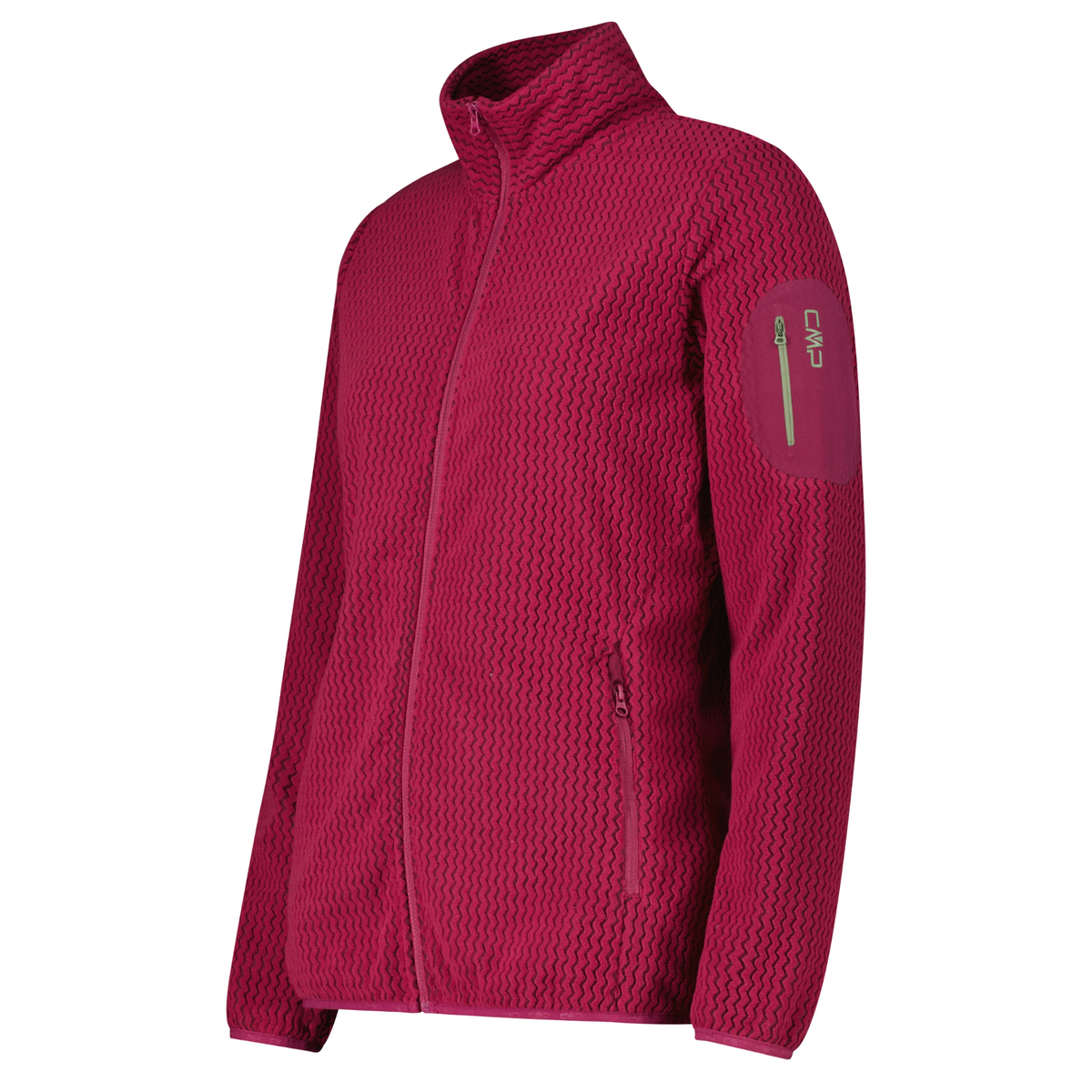 CMP Women's Zig Zag Full Zip Fleece Jacket Amaranto C489 36H1296
