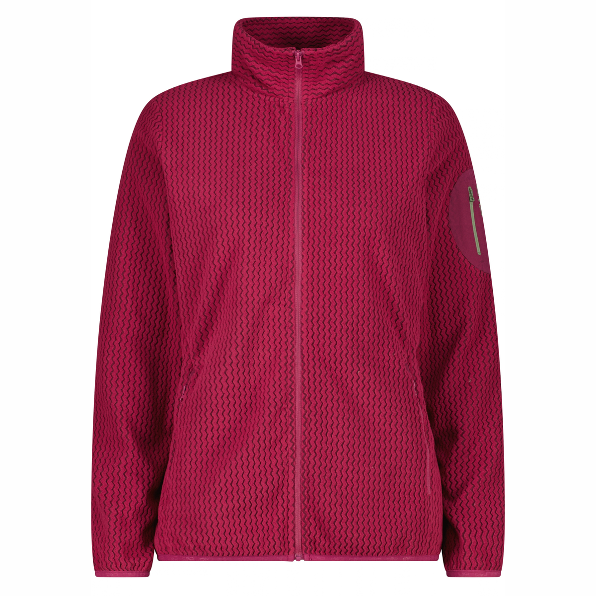 CMP Women's Zig Zag Full Zip Fleece Jacket Amaranto C489 36H1296