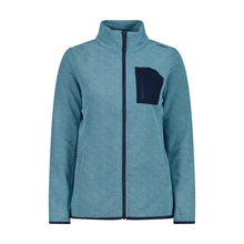 Load image into Gallery viewer, CMP Women&#39;s Zig Zag Full Zip Fleece (Topazio)
