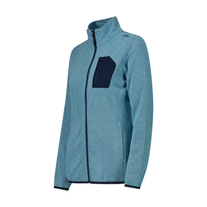 CMP Women's Zig Zag Full Zip Fleece (Topazio)