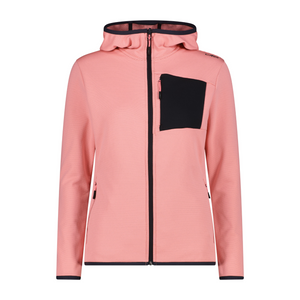 CMP Women’s Unlimitech Grid Tech Hooded Full Zip Fleece (Lotus)