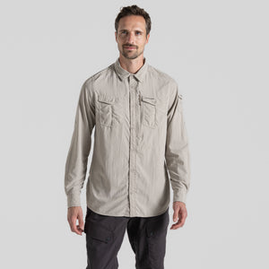 Craghoppers Men's Nosilife Insect Repellent Adventure III Long Sleeve Shirt (Parchment)