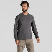 Load image into Gallery viewer, Craghoppers Men&#39;s Nosilife Abel Long Sleeve Tech Tee (Black Pepper Marl)
