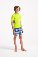Load image into Gallery viewer, C-Skins Junior NuWave Rash X UPF50+ Short Sleeve Rash Vest (Lime/Anthracite/Multi)
