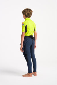 C-Skins Junior NuWave Rash X UPF50+ Short Sleeve Rash Vest (Lime/Anthracite/Multi)