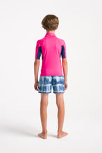 Load image into Gallery viewer, C-Skins Junior NuWave Rash X UPF50+ Short Sleeve Rash Vest (Lipstick/Slate/Multi)
