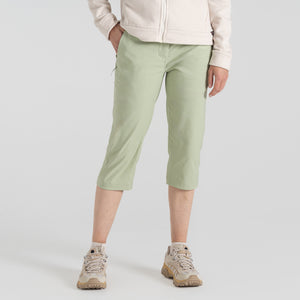 Craghoppers Women's Kiwi Pro II UPF40 Crop Trousers (Bud Green)