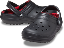 Load image into Gallery viewer, Crocs Classic Lined Buff Checked Clogs (Black)
