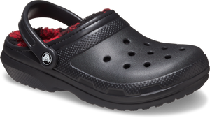 Crocs Classic Lined Buff Checked Clogs (Black)