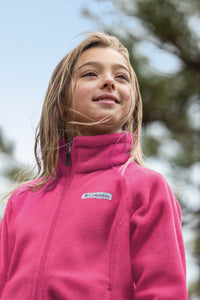 Columbia Kids Benton Springs Full Zip Fleece (Pink Ice)(Ages 6-18)