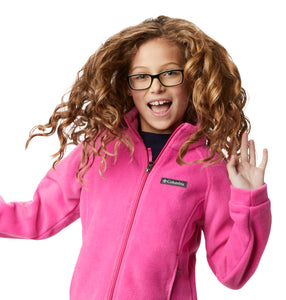 Columbia Kids Benton Springs Full Zip Fleece (Pink Ice)(Ages 6-18)