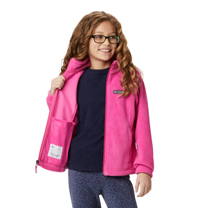 Columbia Kids Benton Springs Full Zip Fleece (Pink Ice)(Ages 6-18)