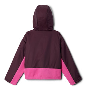 Columbia Kids Benton Springs Novelty Full Zip Hooded Fleece (Pink Ice/Moonvista)(Ages 6-18)