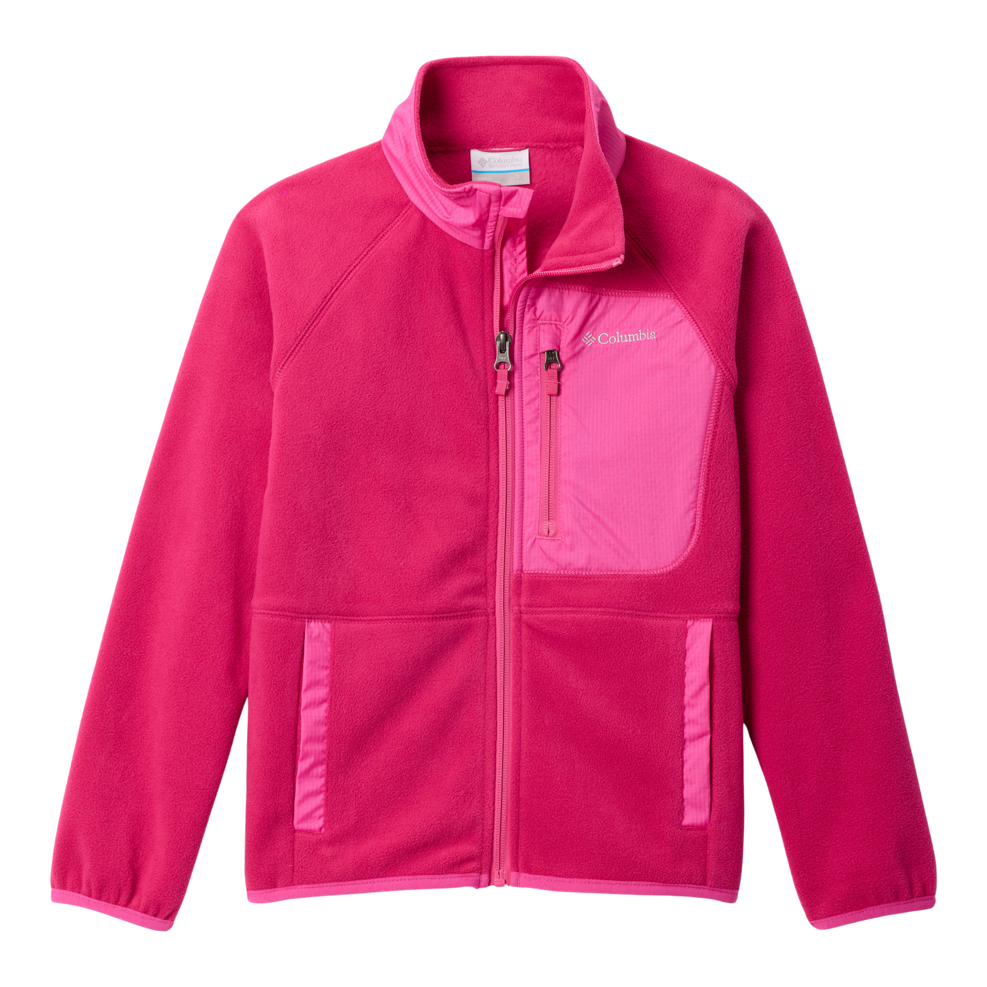 Columbia Kids Fast Trek V Full Zip Fleece (Guava Pink/Pink Ice)