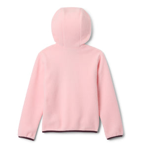 Columbia Kids Helvetia Half Snap Hooded Fleece (Satin Pink/Pink Ice)(Ages 4-18)