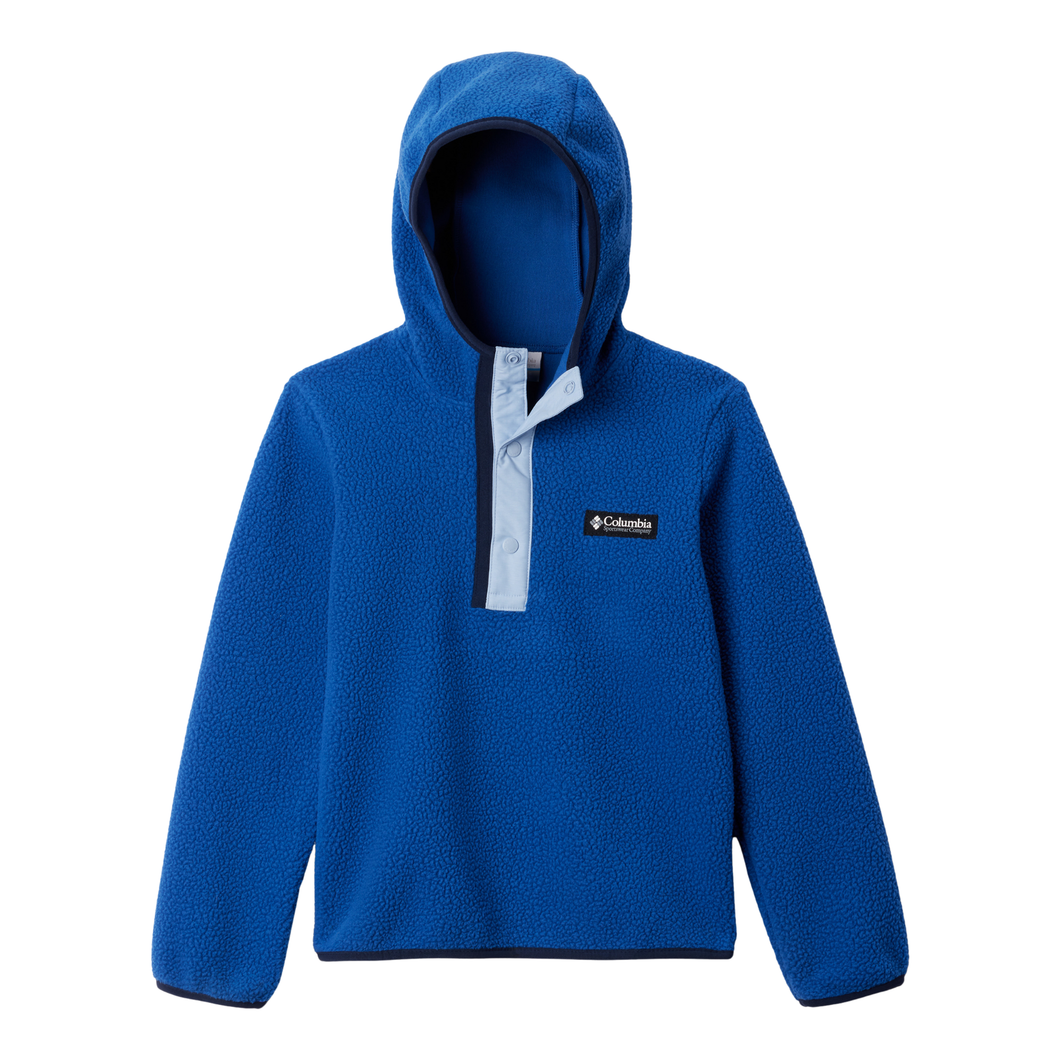 Columbia Kids Helvetia Half Snap Hooded Fleece (Mountain Blue Whisper)(Ages 4-18)
