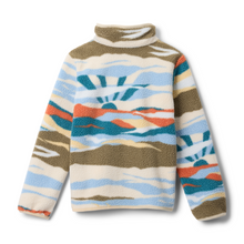 Load image into Gallery viewer, Columbia Kids Helvetia II Printed Half Snap Fleece (Chalk Rogue Valley)(Ages 4-18)
