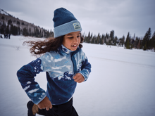 Load image into Gallery viewer, Columbia Kids Helvetia II Printed Half Snap Fleece (Crushed Blue Sisters/Everblue)(Ages 4-18)
