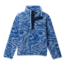 Load image into Gallery viewer, Columbia Kids Helvetia II Printed Half Snap Fleece (Mountain Blue Topoglitch/Coll Navy)
