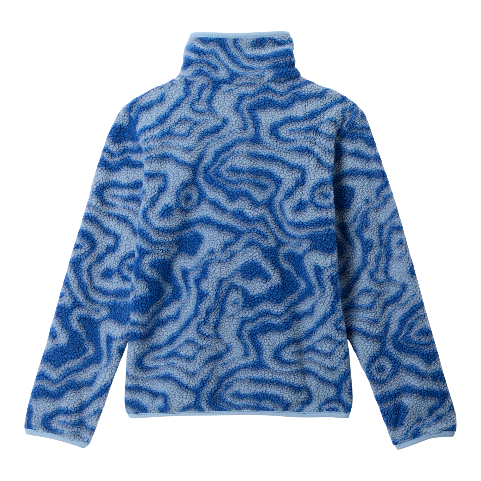 Columbia Kids Helvetia II Printed Half Snap Fleece (Mountain Blue Topoglitch/Coll Navy)