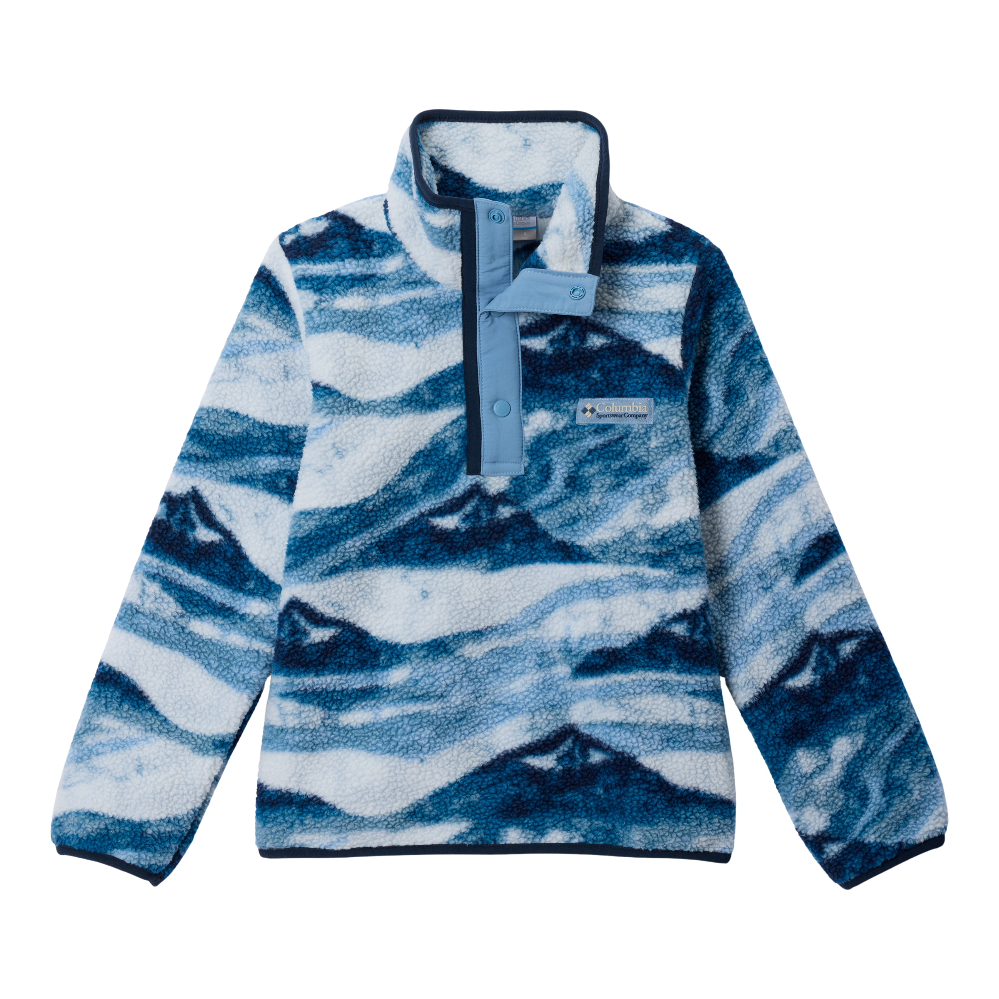 Columbia Kids Helvetia II Printed Half Snap Fleece Rainy Day Summits Tonal Rainy Day 447 2097071