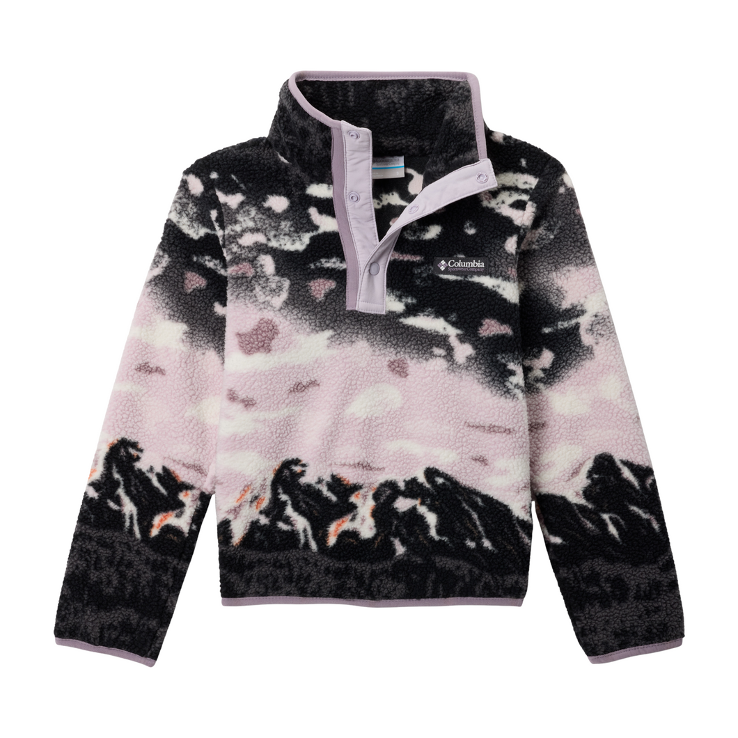 Columbia Kids Helvetia II Printed Half Snap Fleece (Shale Purple Sisters/Lavender Pearl)(Ages 4-18)