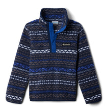 Load image into Gallery viewer, Columbia Kids Helvetia II Printed Sherpa Half Snap Fleece (Columbia Grey/Madras Mountain Blue)(Ages 4-18)
