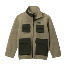 Load image into Gallery viewer, Columbia Kids Jasper Ridge Full Zip Fleece (Stone Green/Greenscape)(Ages 6-14)
