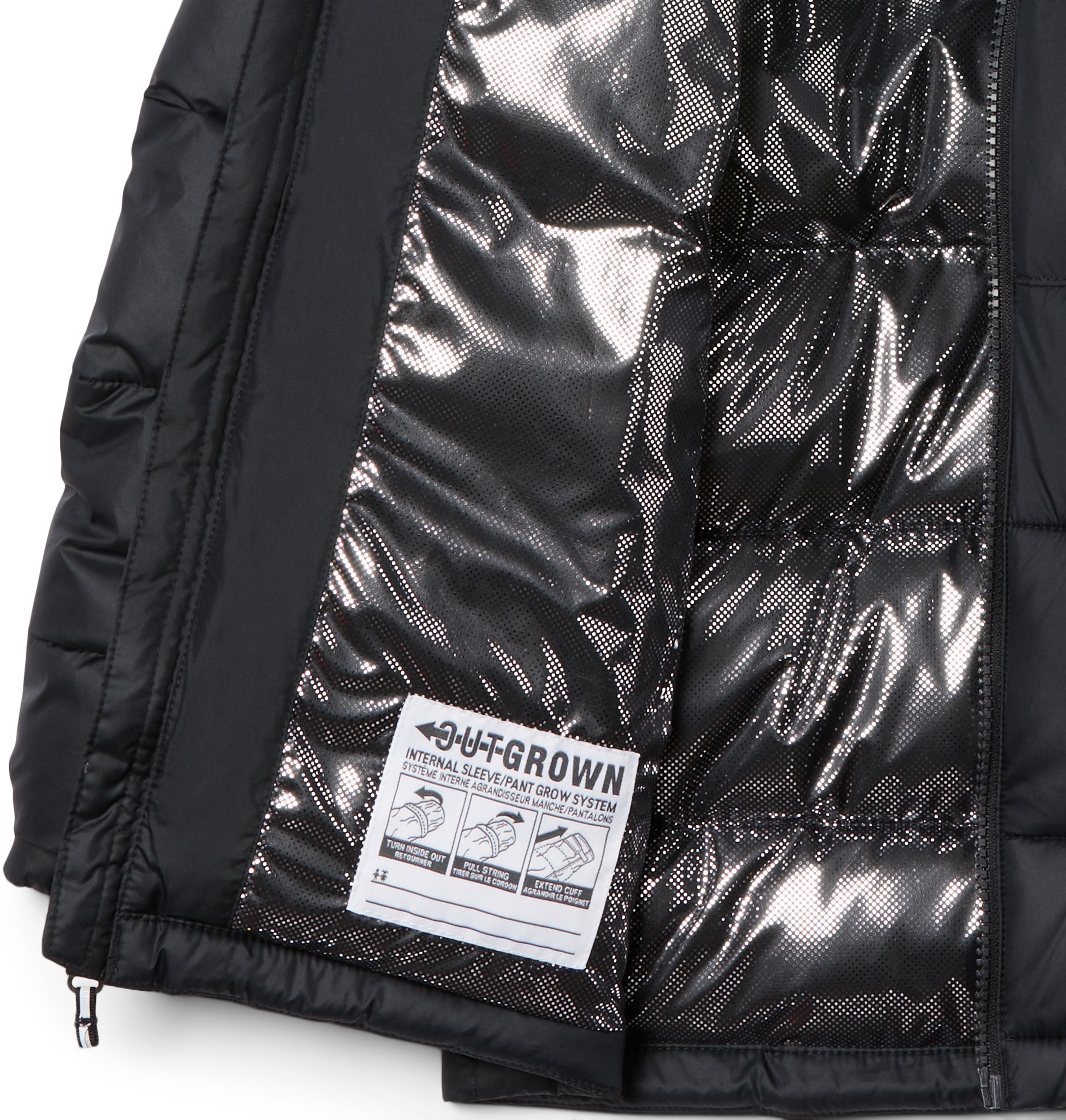 Columbia Kids Pike Lake II Hooded Insulated Jacket (Black)