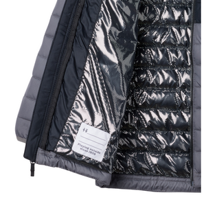 Columbia Kids Powder Lite II Hooded Insulated Jacket (City Grey/Black)(Ages 6-18)