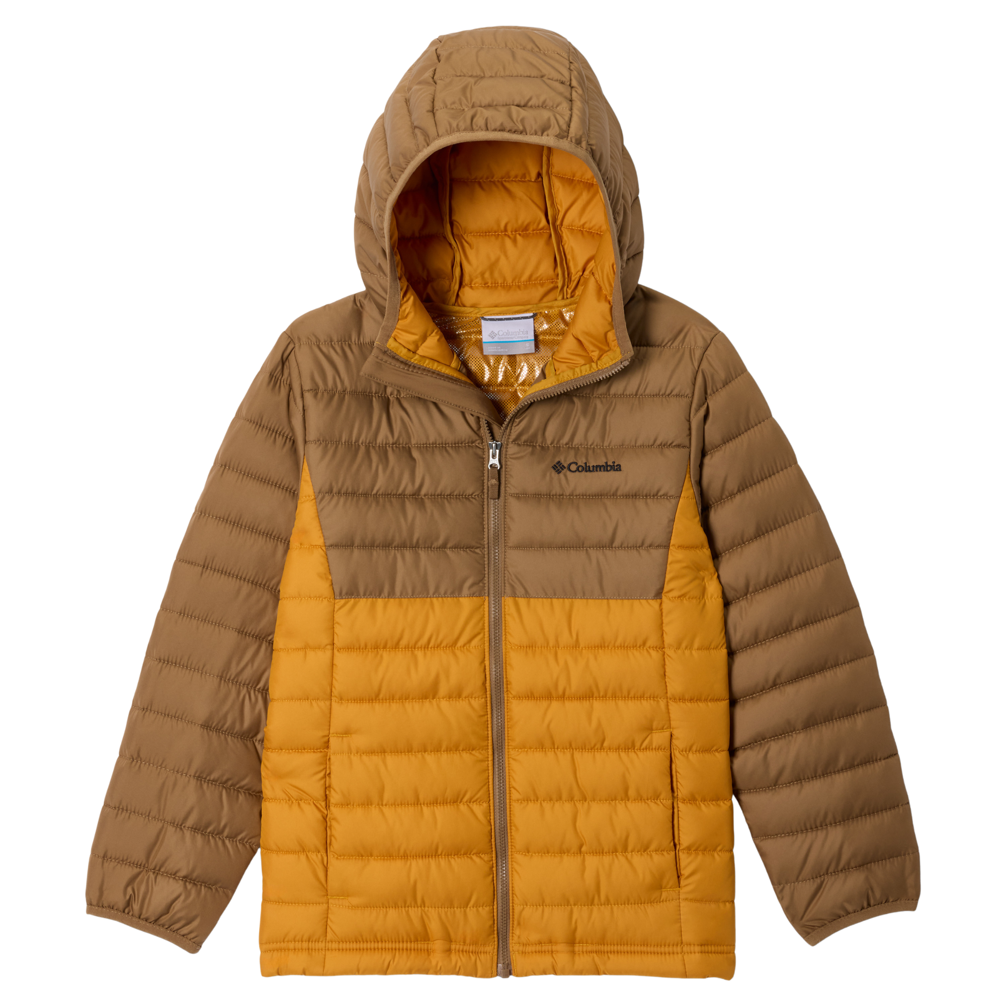 Columbia Kids Powder Lite II Hooded Insulated Jacket Squash Delta 735 2090023