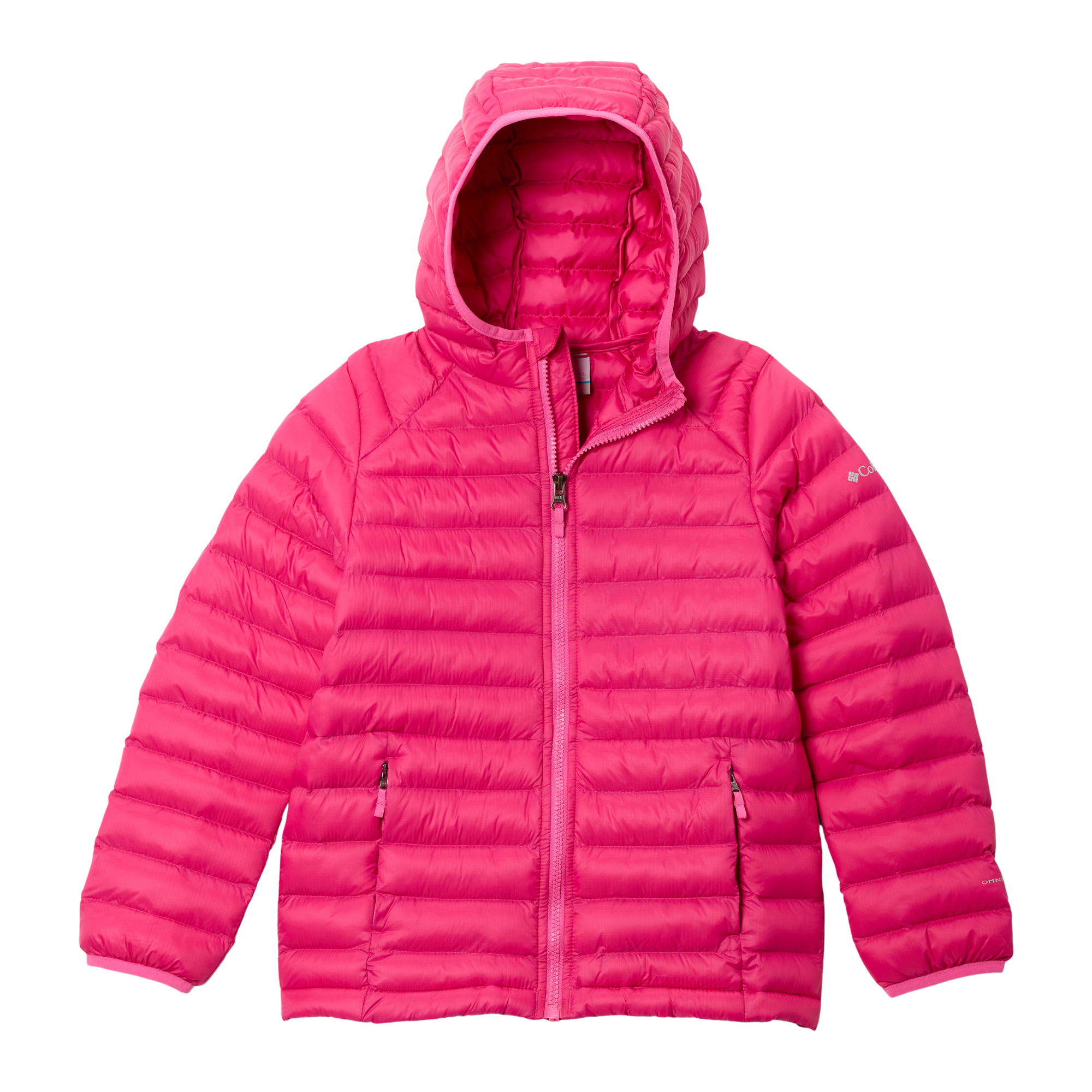 Columbia Kids Powder Pass Hooded Insulated Jacket (Guava Pink)