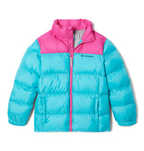 Load image into Gallery viewer, Columbia Kids Puffect Insulated Jacket (Geyser/Pink Ice)(Ages 6-18)
