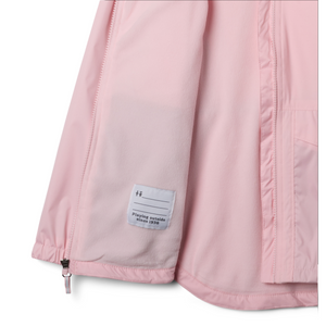 Columbia Kids Rainy Trails II Fleece Lined Waterproof Jacket (Satin Pink)(Ages 4-18)