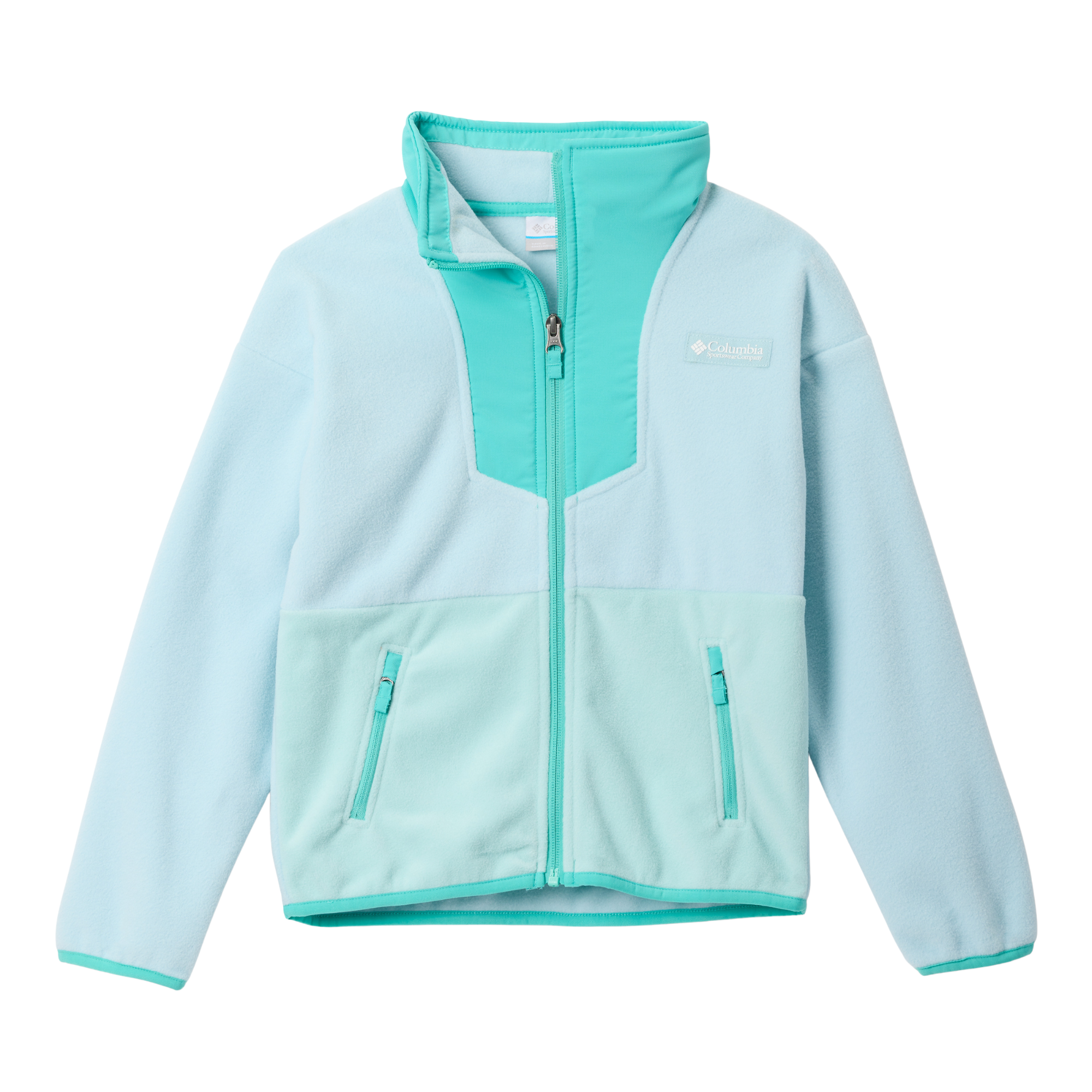 Columbia Kids Sequoia Grove Full Zip Fleece (Marine Light/Dolphin/Spray)