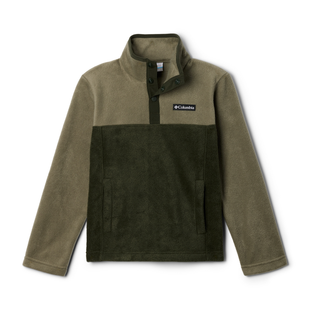 Columbia Kids Steens Mountain II Quarter Snap Fleece (Greenscape/Stone Green)(Ages 6-18)