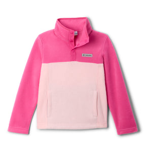 Columbia Kids Steens Mountain II Quarter Snap Fleece (Satin Pink/Pink Ice)(Ages 4-18)