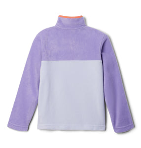 Columbia Kids Steens Mountain II Quarter Snap Fleece (Snowdrift/Paisley Purple)(Ages 4-18)