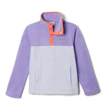 Load image into Gallery viewer, Columbia Kids Steens Mountain II Quarter Snap Fleece (Snowdrift/Paisley Purple)(Ages 4-18)
