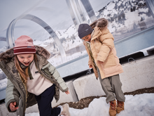 Load image into Gallery viewer, Columbia Kids Helvetia II Sherpa Half Snap Fleece Top (Dark Stone/Stone Green)(Ages 4-18)
