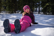 Load image into Gallery viewer, Columbia Kids Whirlibird Cuffed Beanie Hat (Pink Ice/Black Marled/Mountains)
